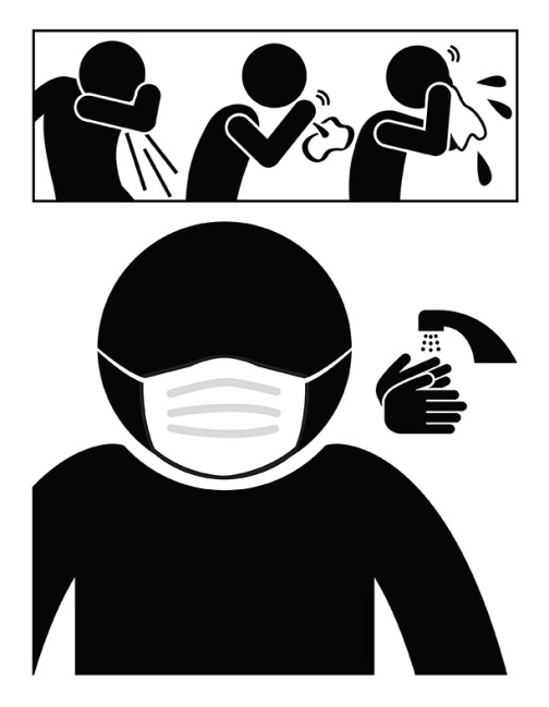 14-259 Masks Illustration Sign